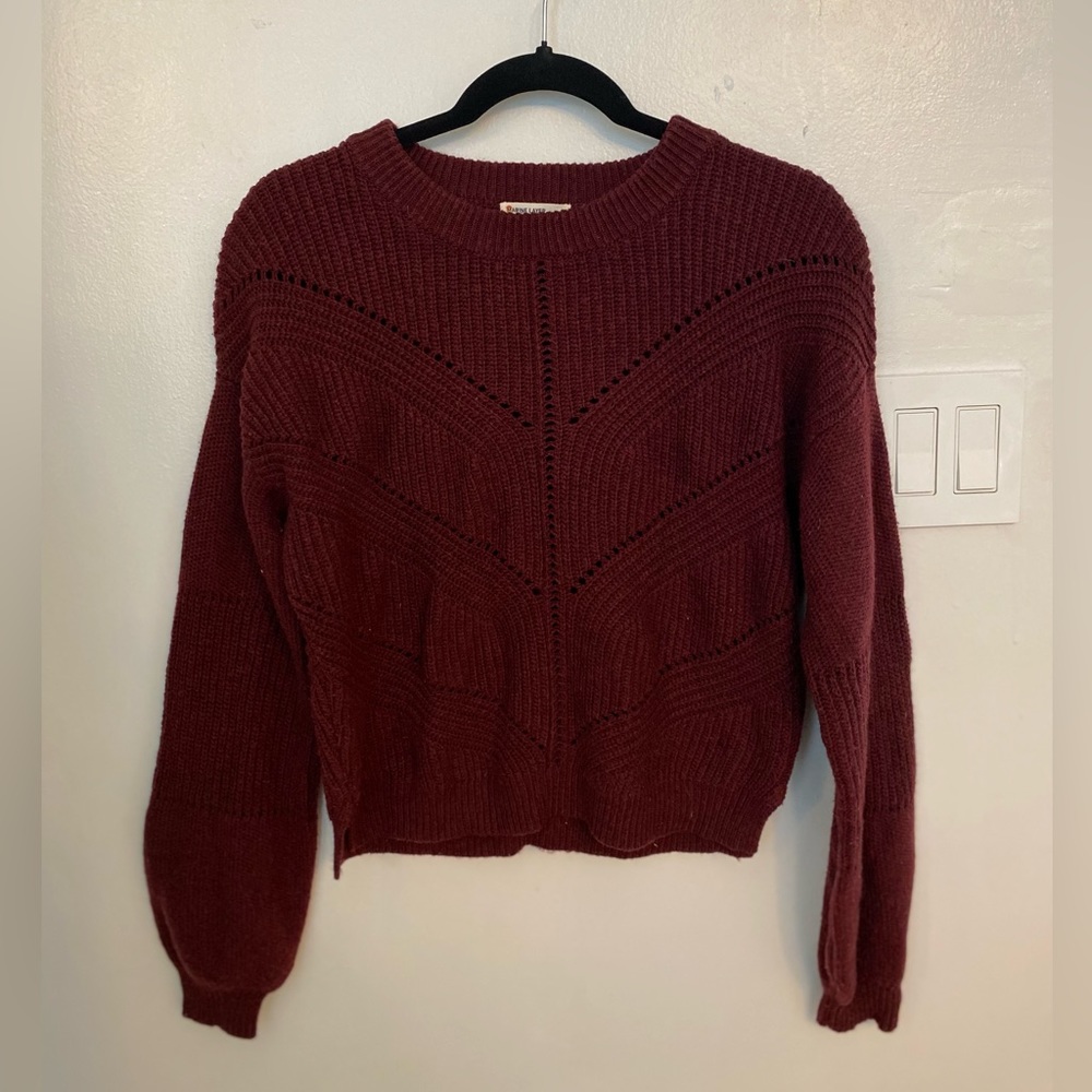 Marine Layer Burgundy Knit Sweater Medium